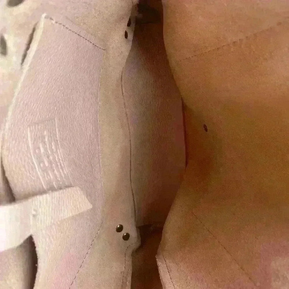 CALMA 11600 Made in Spain Pebbled Leather light pink backpack - Picture 12 of 14